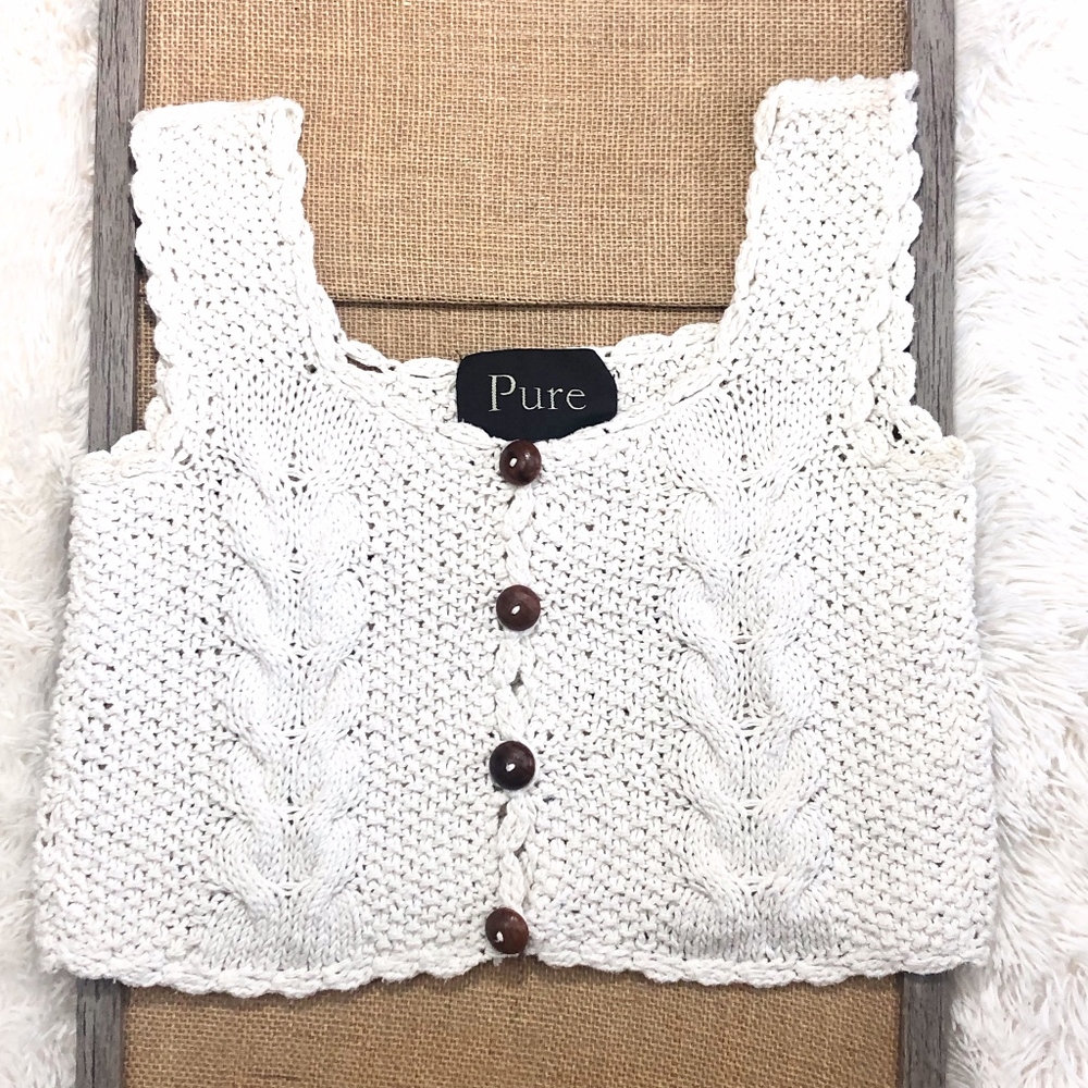 PURE boutique hand knitted crop top